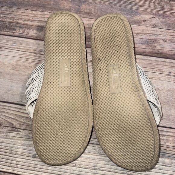 Cliffs By White Mountain Rhinestone White Sandals Size 7.5 - Picture 4 of 5